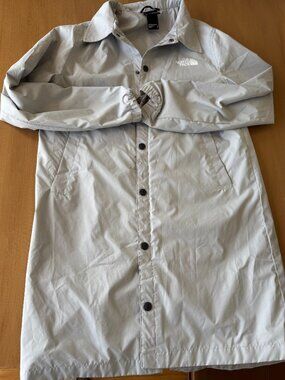 North Face Lightweight Long Grey Jacket xsmall